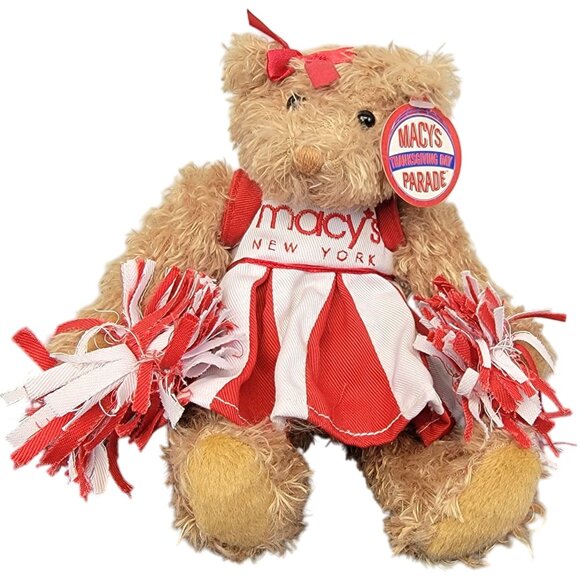 Macy's Thanksgiving Day Parade Vintage Cheerleader Teddy Bear 2003 Cheer Toy - Picture 1 of 13